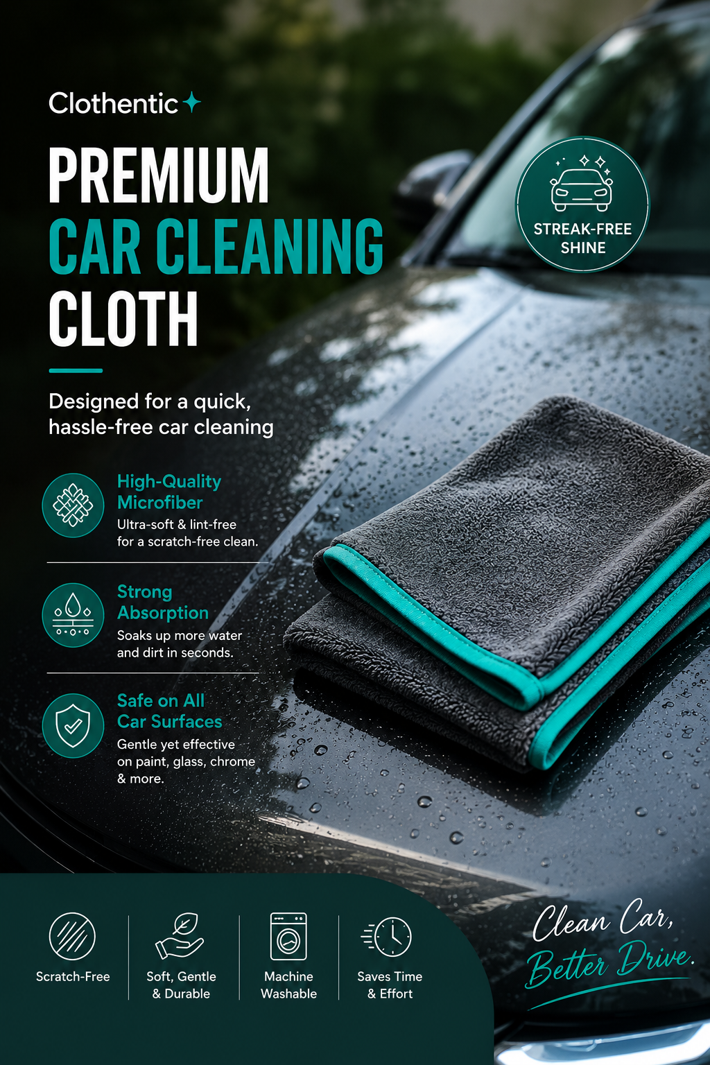 Microfiber Cloth for Car 1200 GSM Premium Microfiber Towel