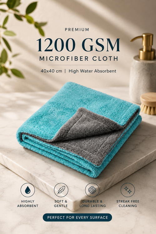 Microfiber Cloth for Car 1200 GSM Premium Microfiber Towel